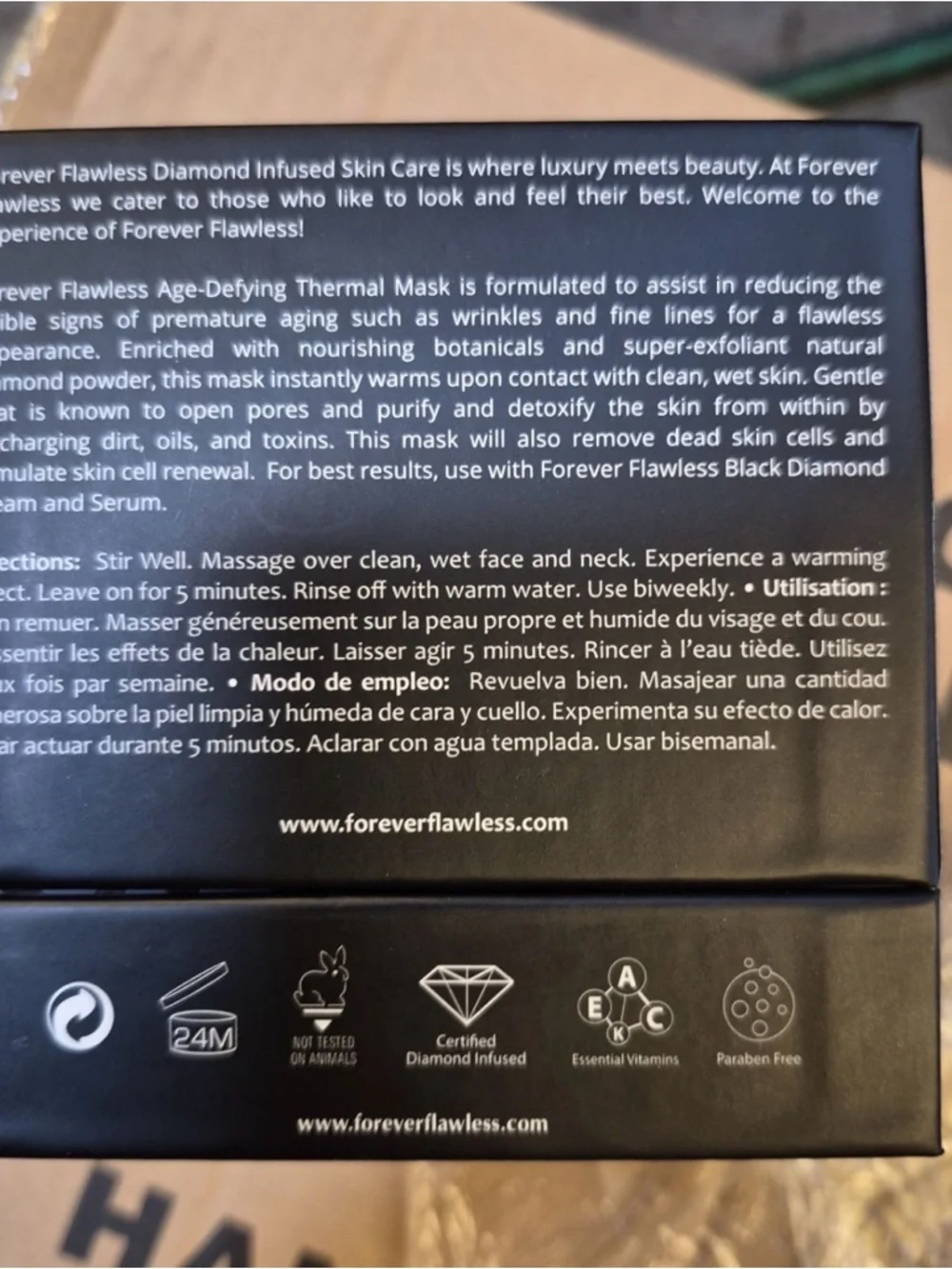 Forever Flawless Black Diamond Age-Defying Thermal Mask - Black